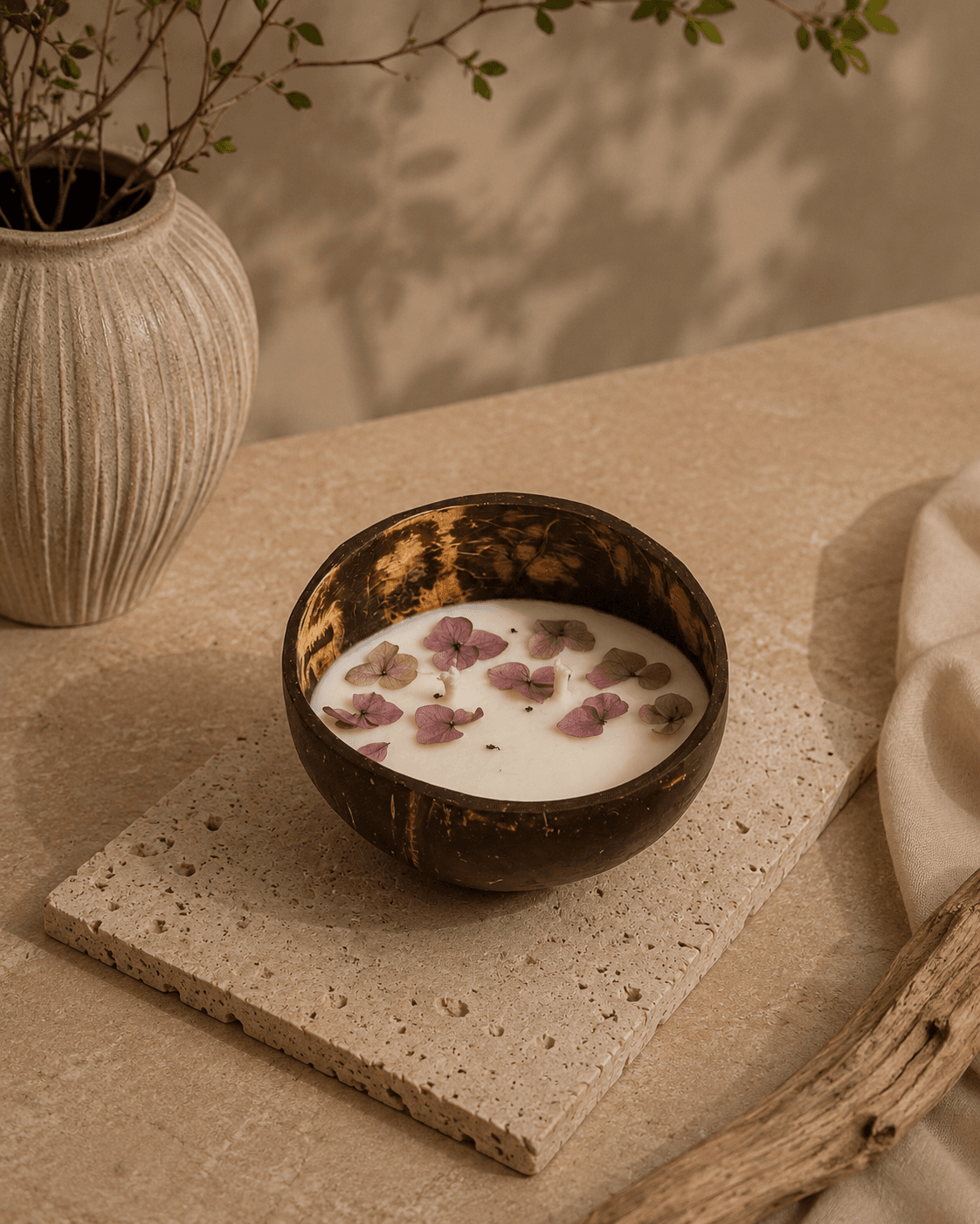 Coconut Shell Candle – Wild Orchid