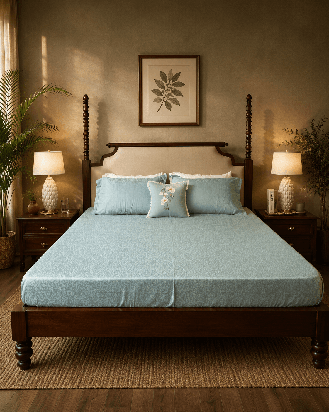 Jacquard Floral Bedsheet