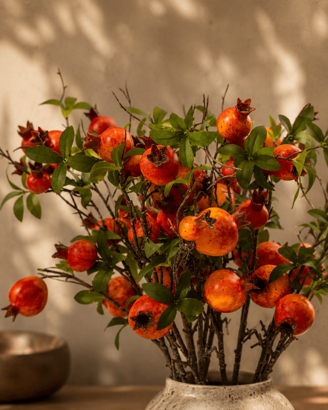 Orange Pomegranate Artificial stem